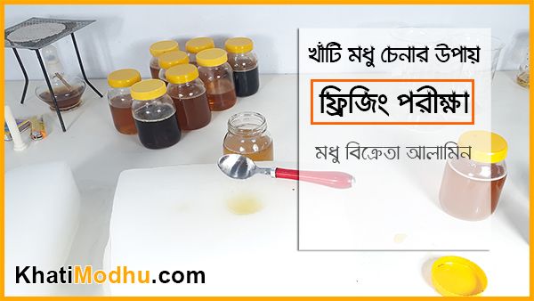 freezing porikkha, khati modhu chenar upay, honey purity test